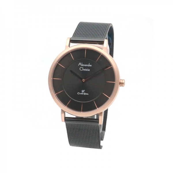 Alexandre Christie AC 8586 Rosegold Black Lady LHBBRBA
